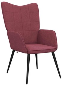 327949 vidaXL Релаксиращ стол, виненочервен, плат