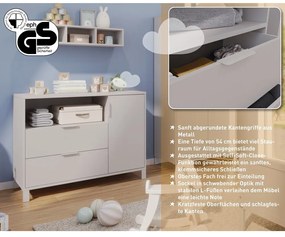 Кремав детски скрин 115x92x54 cm Alkmaar – Germania