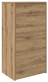 855891 vidaXL Шкаф с 6 чекмеджета Artisan Oak 50x34x96 cm Инженерна дървесина