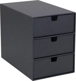 Тъмно сива кутия за чекмеджета с 3 отделения Ingrid - Bigso Box of Sweden