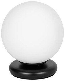 Настолна лампа ФИОРЕ, черен/бял, 1xE27