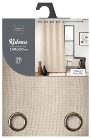 Бежово перде от шенил 140x260 cm Leo – douceur d'intérieur