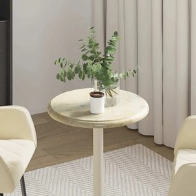 149189 vidaXL Плот за маса, кремав, Ø40x2,5 см, мрамор