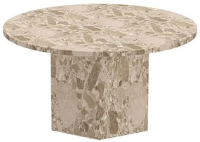 Светлокафява мраморна кръгла масичка за кафе ø 80 cm Naxos – Actona