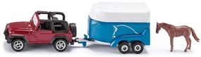 Siku - Играчка Jeep with Horse Trailer 1651