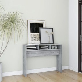 815940 vidaXL Конзолна маса, сив сонома, 105x30x80 см, инженерно дърво