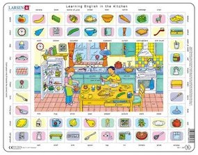 Larsen - Пъзел: Образователен – "Научи английски 1" – 70 части, голям