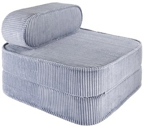 Син детски стол от рипсено кадифе Flip – Wigiwama