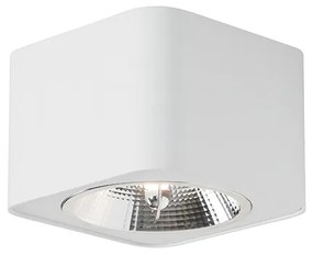 Модерен повърхностно монтиран прожектор бял квадратен GU10 111mm - Boxer