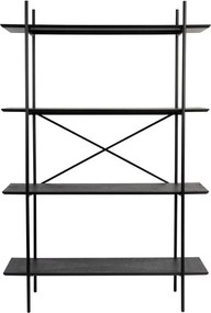 Черен метален стелаж 120x180x40 cm Marcio – White Label