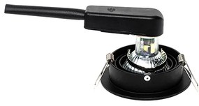 Комплект от 6 модерни вградени спота черни - Rondoo