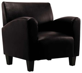 240979 vidaXL Кресло, тъмнокафяво, изкуствена кожа