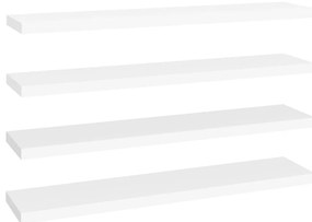 323822 vidaXL Окачени стенни рафтове, 4 бр, бели, 120x23,5x3,8 см, МДФ