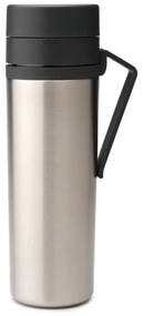 Термо бутилка Brabantia Make&Take 1008487, 500 мл, Двойни стени, Без BPA, Инокс/тъмносив
