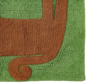 Зелен памучен детски килим подходящ за пране 100x135 cm Animals – Ixia