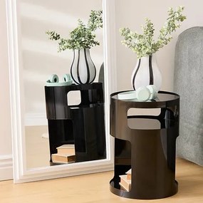Помощна маса atmosphera Ashdal, Метал, Ø32,5 см - Черен