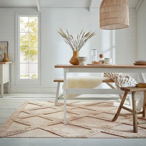 Бежов памучен килим 160x230 cm Tessa Diamond – Flair Rugs