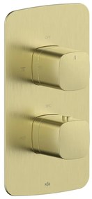 KFA Armatura 5759-001-31 - Термостатичен душ смесител за вграден монтаж MALAGA в златисто покритие