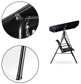 Градинска люлка за 3 лица с регулируем сенник