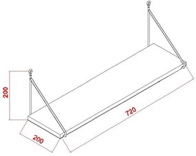 Бял рафт Armoni - Kalune Design