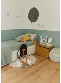 Кремав ръчно изработен памучен кръгъл килим подходящ за пране ø 100 cm Moon Multishape – Lorena Canals