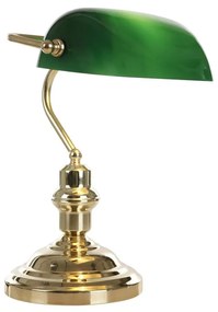 GLOBO 2491 - Настолна лампа ANTIQUE 1xE27/60W зелена - златна