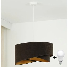 Brilagi - LED Пендел LYRA 1xE27/15W/230V тъмнокафяв/златист