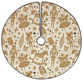 Памучен килим под коледната елха , ø 130 cm Golden Nut Cracker - Butter Kings