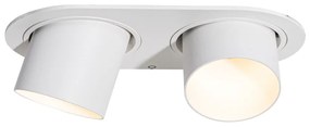 Комплект от 6 вградени спота бели GU10 50mm 2-Light - Installa