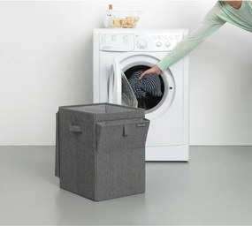 Кутия за пране Brabantia Stackable 1000828, 35 л, Преден отвор, Широк капак, Сгъваема, Черен