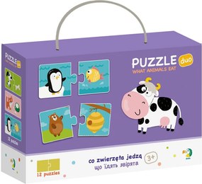 Dodo - Пъзел DUO - С какво се хранят животните