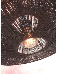 Черна лампа за таван с абажур от юта ø 40 cm Iguazu - Good&amp;Mojo