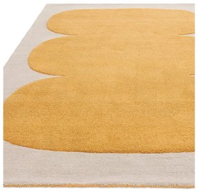 Ръчно изработен вълнен килим в цвят жълта охра 120x170 cm Canvas – Asiatic Carpets