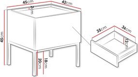 Нощно шкафче Como-Кашмир