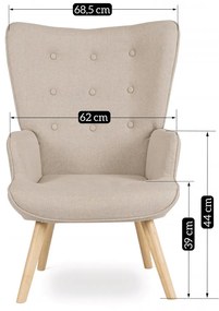 Релаксиращ фотьойл с подложка за крака LOZANO 2 - бежов