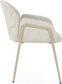 Бежови тапицирани трапезни столове в комплект 2 бр. Aslin – MOME