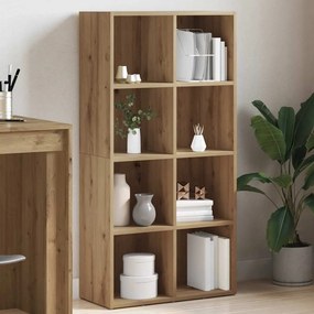 855779 vidaXL Библиотека, дъб артизан, 66x30x130 см, инженерно дърво