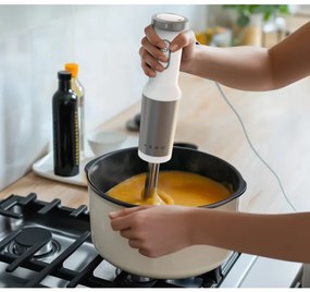 Пасатор, чопър и миксер 3в1 AENO AHB0004W, 1200W, 0.5 л, 18 степени, Турбо, DC мотор, Бял/инокс