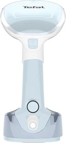 Уред за гладене с пара Tefal DT3041E1, 1300W, 0.12 л, 20 г/мин, Вертикално гладене, Керамична плоча, Сгъваем, Бял/син