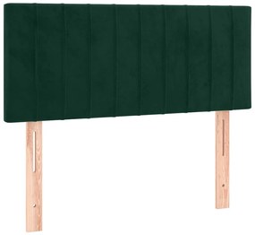 346225 vidaXL Горна табла за легло, тъмнозелена, 90x5x78/88 см, кадифе