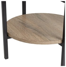 Черен и естествен стелаж от декор от дъб 40x110 cm – Casa Selección