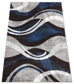 Оригинален килим с абстрактен десен в синьо-сив цвят Ширина: 200 см | Дължина: 290 см