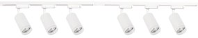 Спотово осветително тяло за релсова система PIPE 6xGU10/10W/230V, бяло