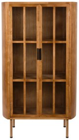 Витрина от масивно каучуково дърво в естествен цвят 80x140x38 cm Yaz – White Label