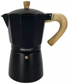 Кубинска кафеварка Kinghoff KH 1888, 12 чаши, 600 мл, Алуминий, Индукция, Черен
