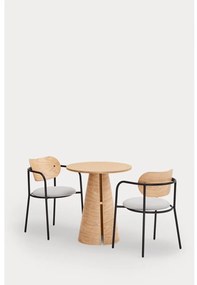 Кръгла трапезна маса от декор от дъб естествена ø 65 cm Cep – Teulat