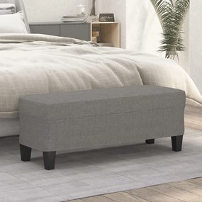 349452 vidaXL Пейка, тъмносива, 100x35x41 см, плат