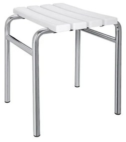 Столче 44x45 см сребристо/бяло