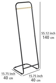 Черен метален стелаж за дрехи Surya - Wenko