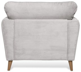 Светлосиво кресло от рипсено кадифе Paris – Scandic